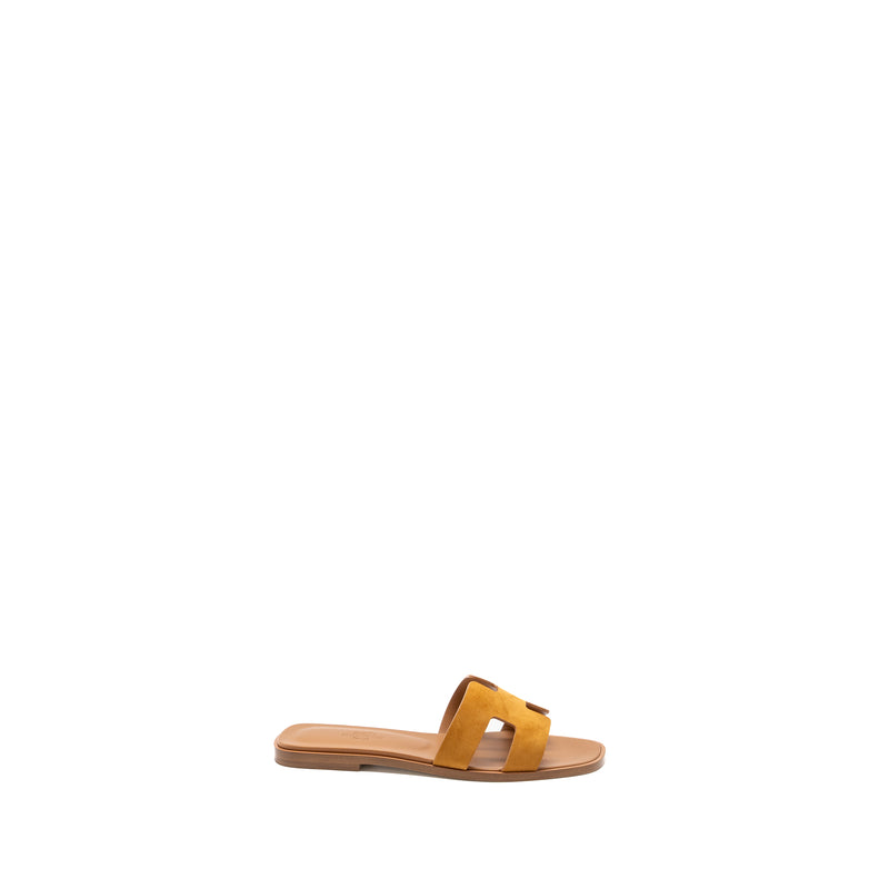 Hermes Size 36 Oran Sandals Chèvre Velours Natural
