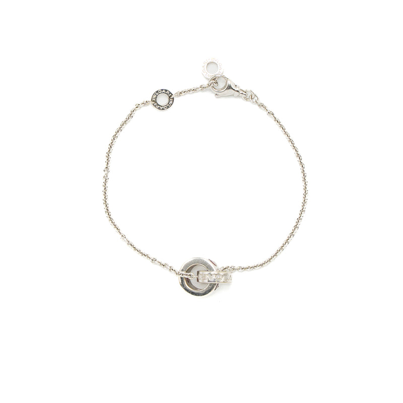 Bvlgari Size S/M Inner Locking Ring Bracelet White Gold