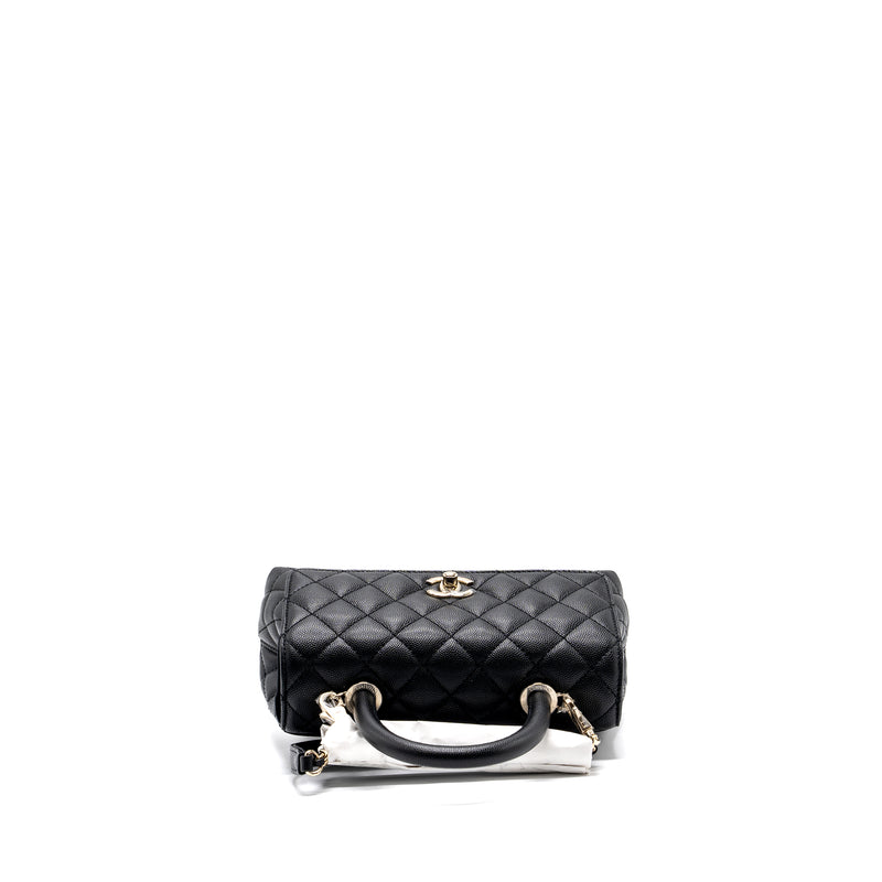 Chanel small coco handle caviar black LGHW (Microchip)