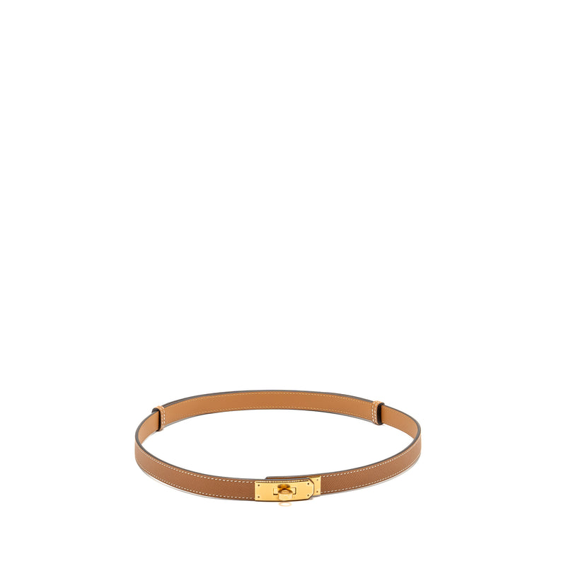 Hermes Kelly 18 Belt Epsom Gold GHW Stamp Z