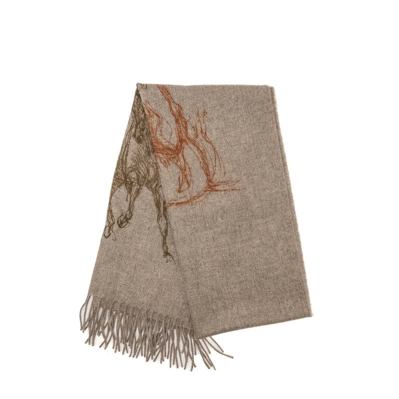 Hermes Pirouette AU Galop Muffler Cashmere Scarf