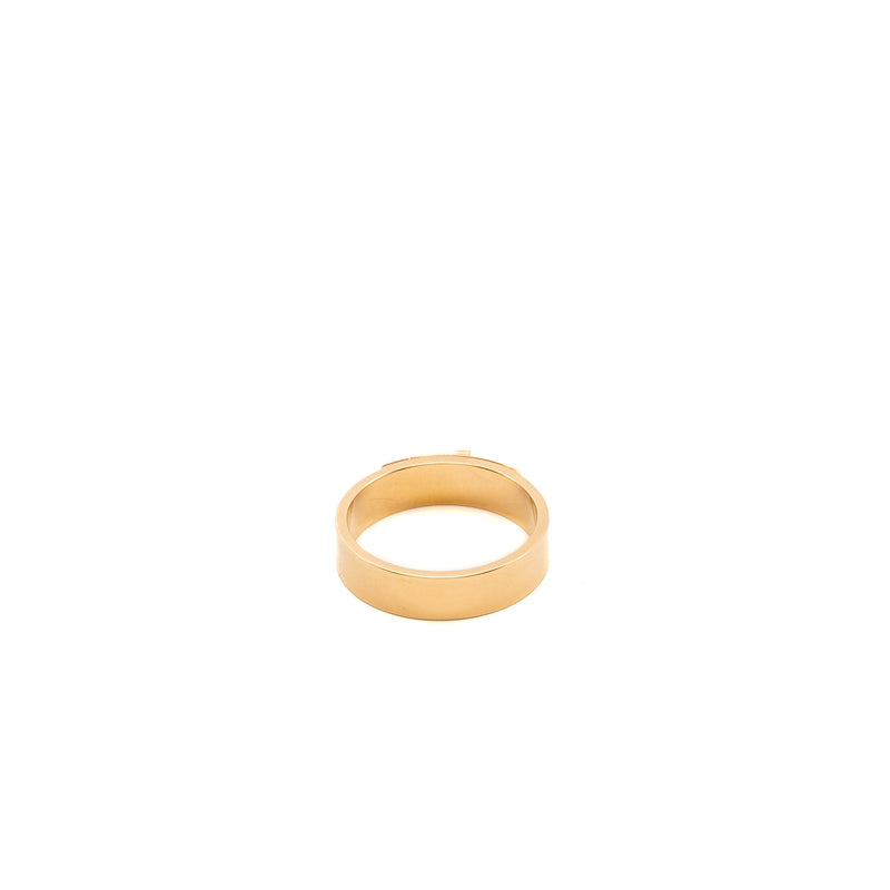 Hermes Size 56 Kelly Ring Small Model Rose Gold, 4 Diamonds