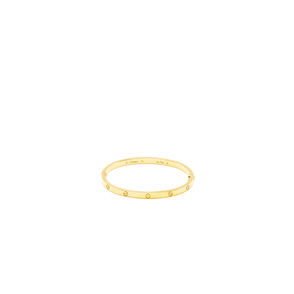 Cartier Size 15 Love Bracelet Small Model Yellow Gold