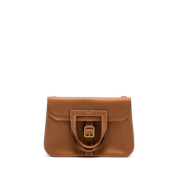 Hermes Halzan 31 Clemence Gold GHW Stamp D