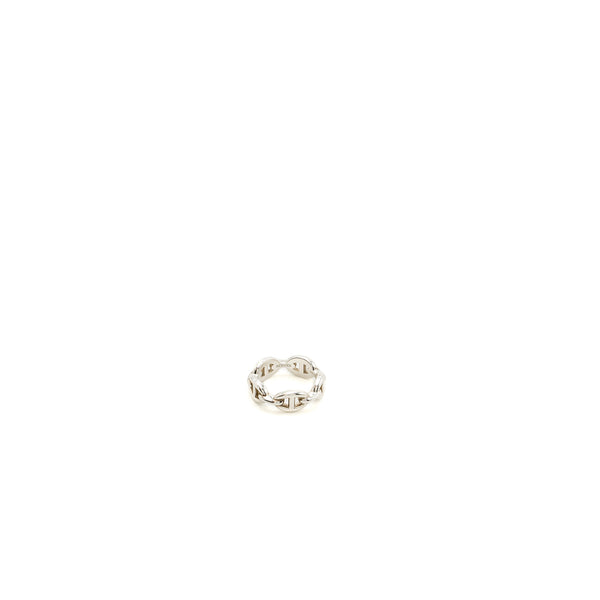 Hermes size 55 Chaine D’ancre Enchainee ring ,small model silver