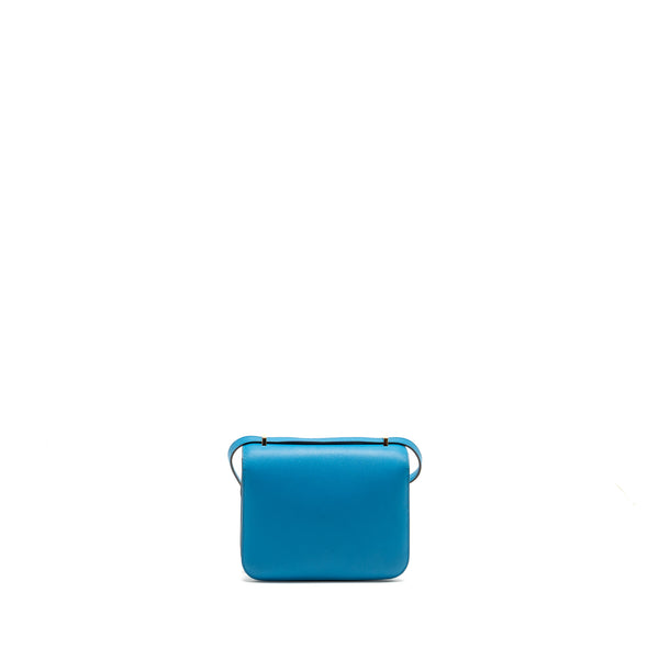 Hermes Mini Constance Evercolor B3 Bleu Zanzibar GHW Stamp A