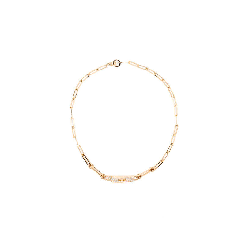 Hermes Kelly Chain Chocker/double bracelet rose gold, diamonds