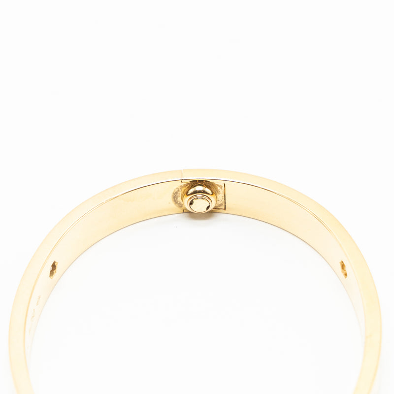Cartier size 15 love bracelet yellow gold, 4 diamonds