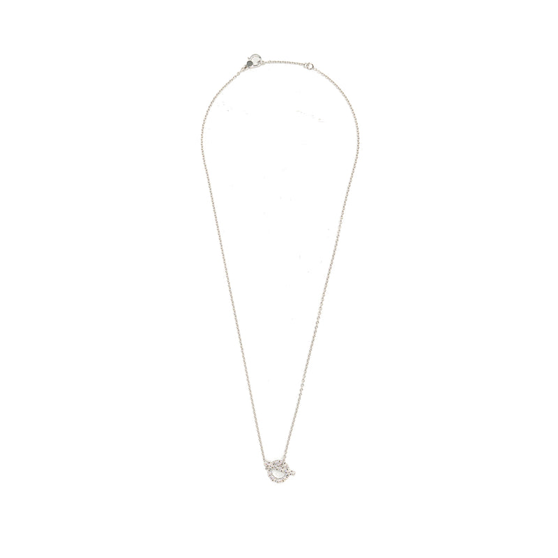 Hermes Finesse Pendant White Gold with Diamonds