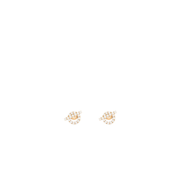 Hermes Finesse earrings rose gold, diamonds