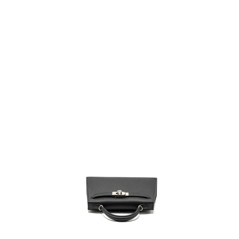 Hermes mini kelly epsom black SHW Stmap B