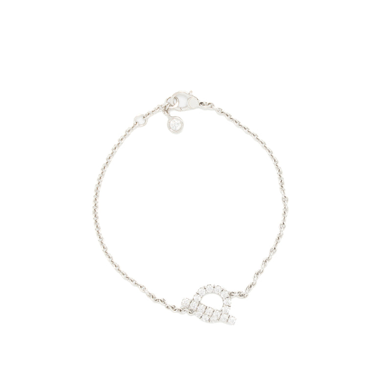 Hermes Size ST Finesse Bracelet White Gold Diamonds