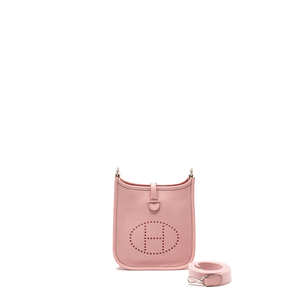 Hermes Mini Evelyne Clemence Rose Sakura SHW Stamp B