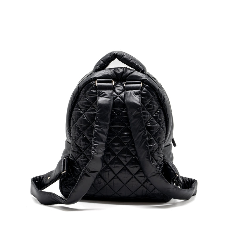 chanel leather black backpack Chanel Coco Cocoon Backpack Quilted Nylon/Leather Black GHW