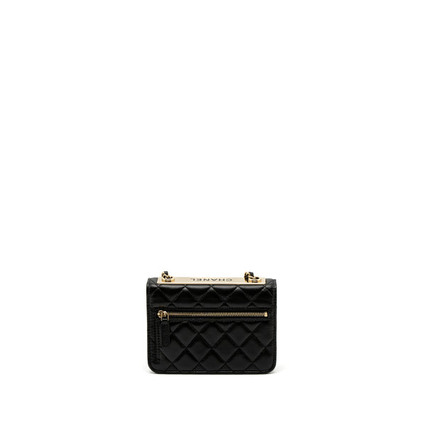 Chanel Mini Trendy CC Wallet on Chain Lambskin Black LGHW (Microchip)