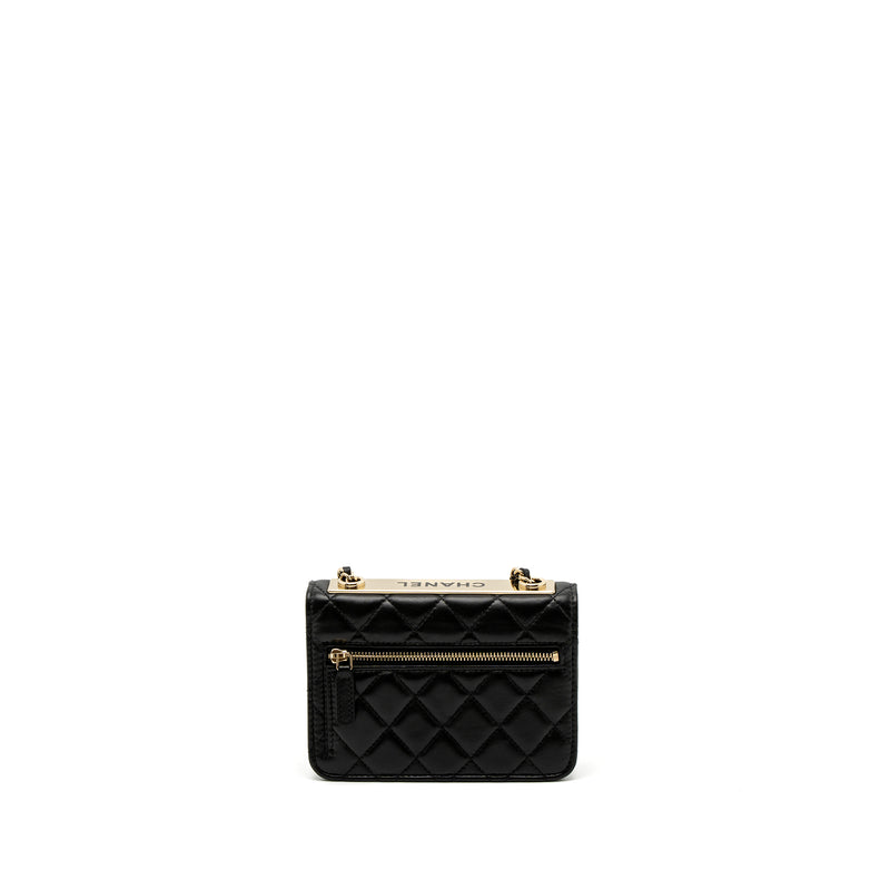 Chanel Mini Trendy CC Wallet on Chain Lambskin Black LGHW (Microchip)