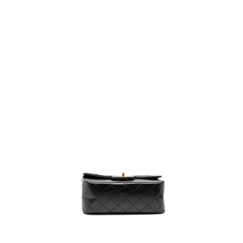 Chanel Mini 2.55 Reissue Aged Calfskin Black Brushed GHW(microchip)