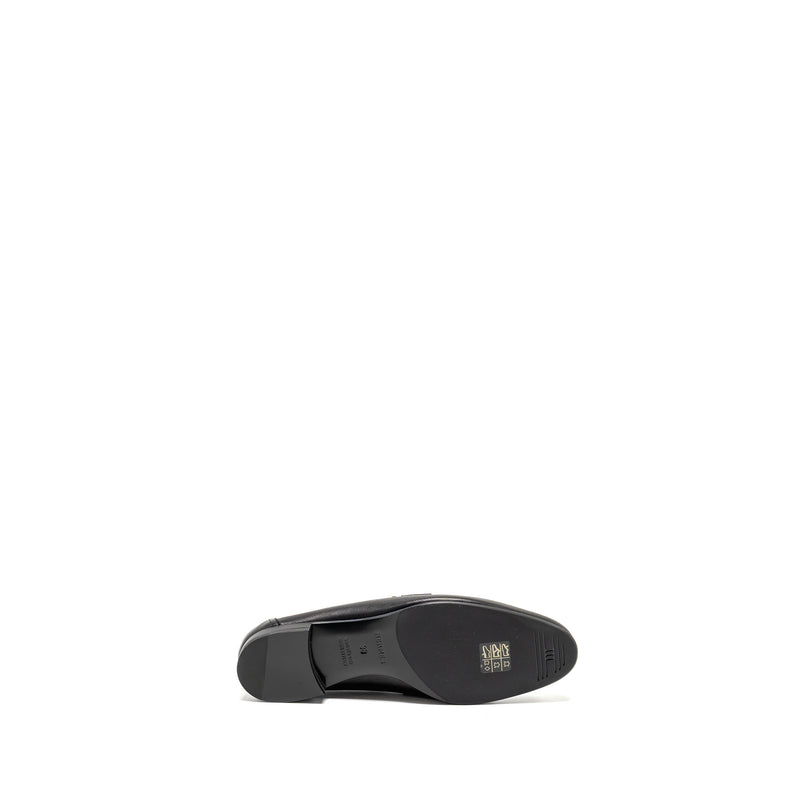 Hermes Size 38 Mocassin Paris Loafer Chevre Black SHW