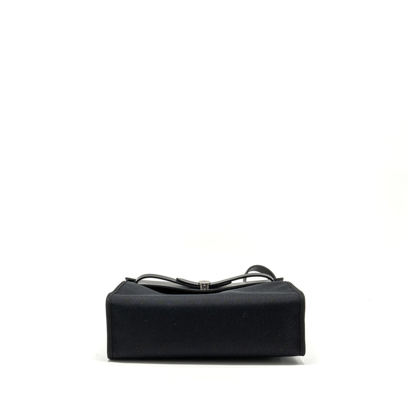 Hermes Herbag 31 Zip Bag Canvas/Hunter Black SHW Stamp D