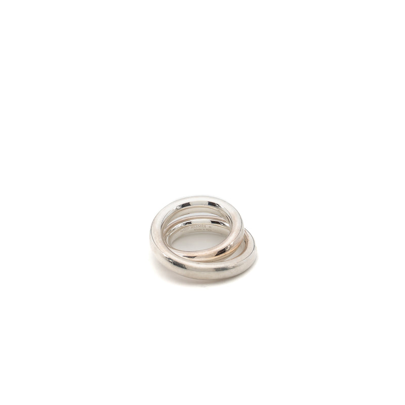 Hermes size 46 Vertige Ring Sterling Silver