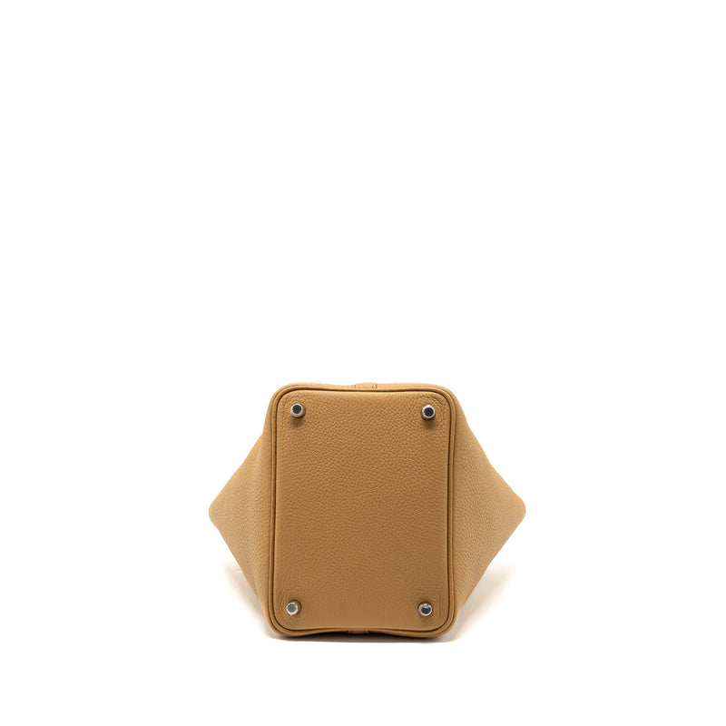 Hermes Picotin 18 Lock Bag Clemence 4B Biscuit SHW Stamp B