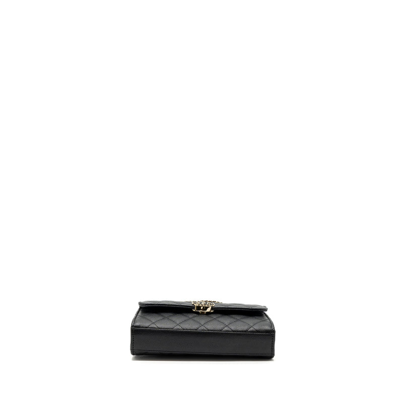 Chanel 23P Top Handle Mini Flap Bag Caviar Black LGHW (Microchip)