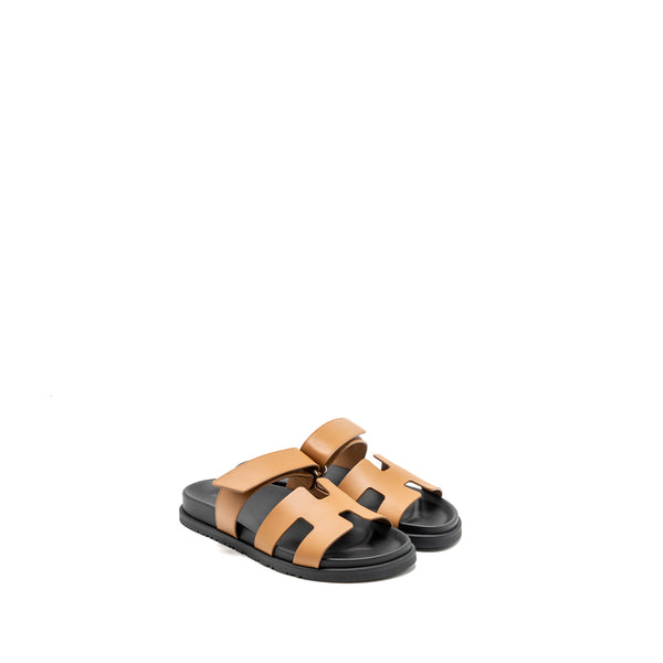 Hermes Size 38 Chypre Sandals Naturel