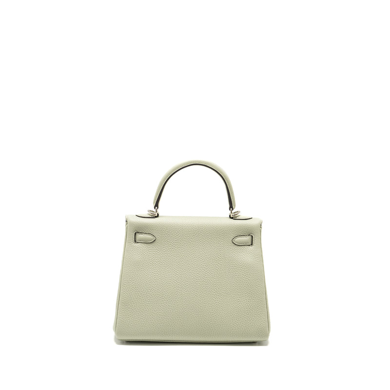 Hermes Kelly 25 Togo Gris Neve SHW Stamp B