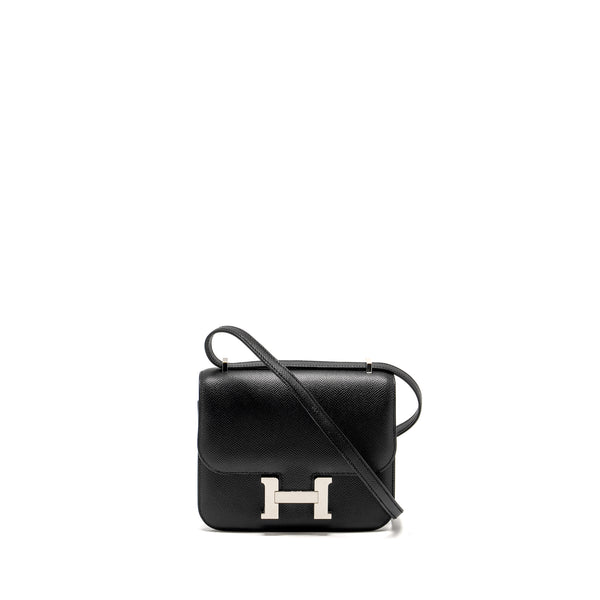 Hermes Mini Constance Epsom Black SHW Stamp B