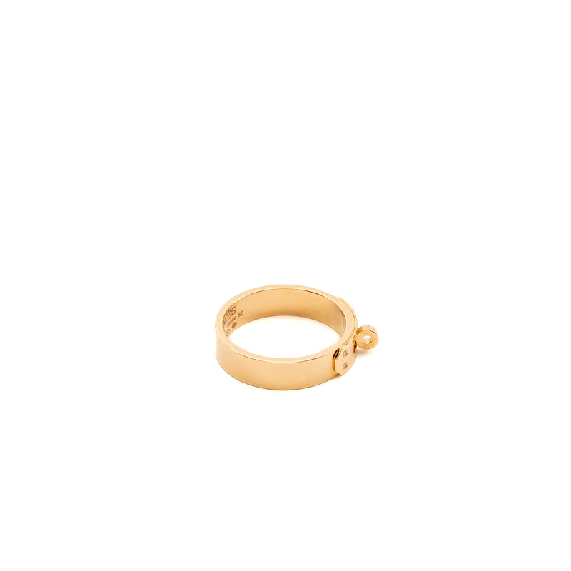 Hermes Size 56 Kelly Ring Small Model Rose Gold, 4 Diamonds