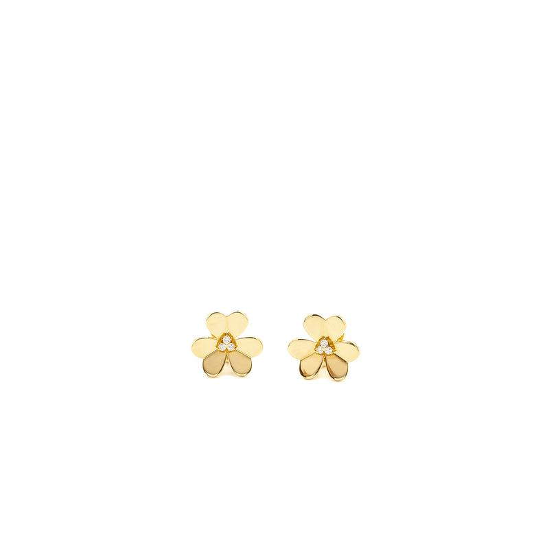 Van Cleef & Arpels Frivole Earrings Large Model Yellow Gold/Diamonds