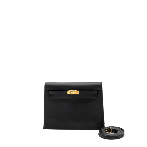 HERMES Kelly danse swift black GHW Stamp B