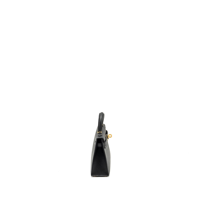 Hermes Mini Kelly II Epsom Black GHW Stamp B