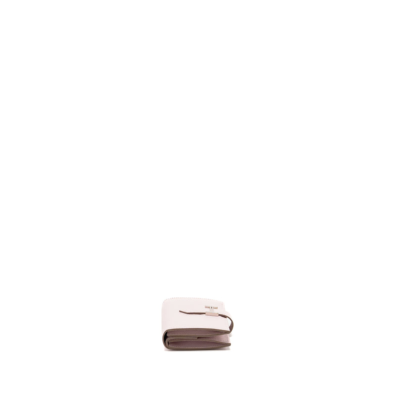 Hermes Bearn Compact Wallet Epsom Mauve Pale SHW Stamp B
