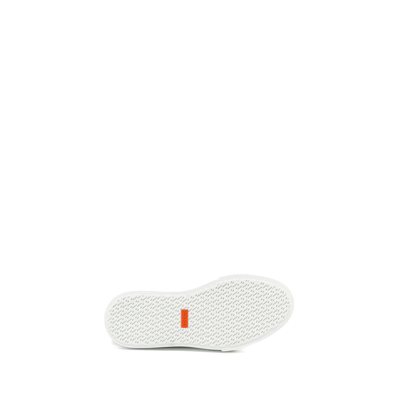 Hermes size 37 get sneaker calfskin / canvas prunoir / blanc