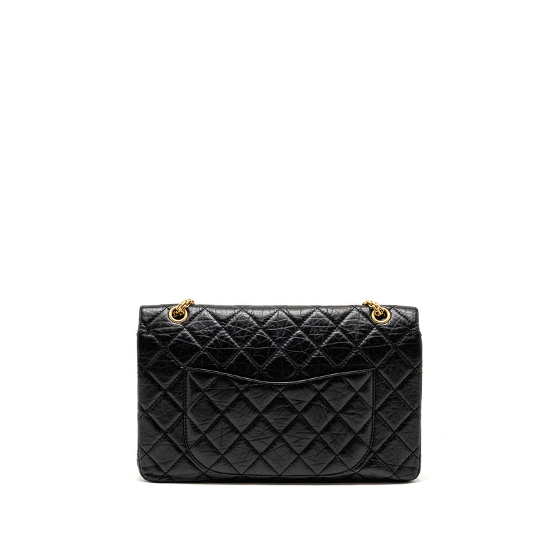 Chanel Large 2.55 226 Reissue Double Flap Bag Aged Calfskin Black GHW