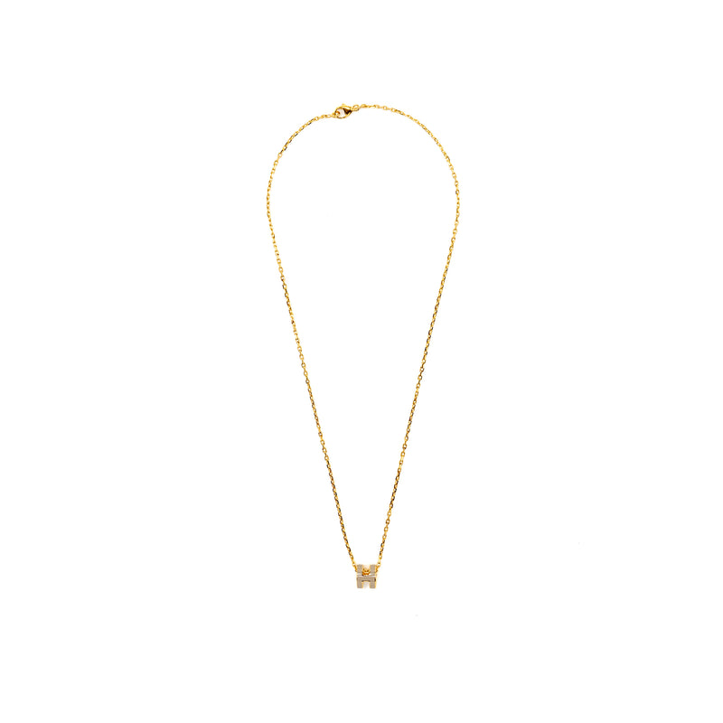 Hermes Mini Pop H pendant marron glace GHW