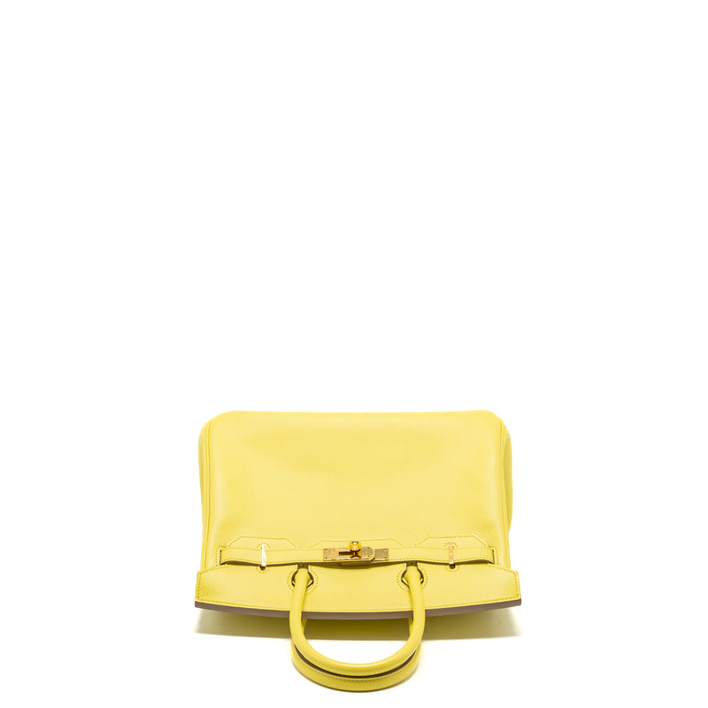 Hermes Birkin30 Epsom Lime GHW Stamp Square Q