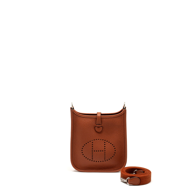 Hermes Mini Evelyn Clemence Cuivre SHW Stamp B