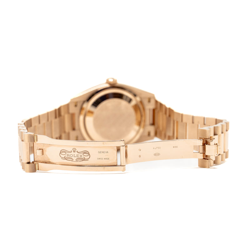 Rolex Day-date 36mm everose gold with rose color, diamond-set dial, Model: M128235-0009