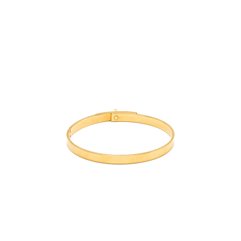 Hermes Size LG kelly bracelet small model yellow gold, 4 diamonds
