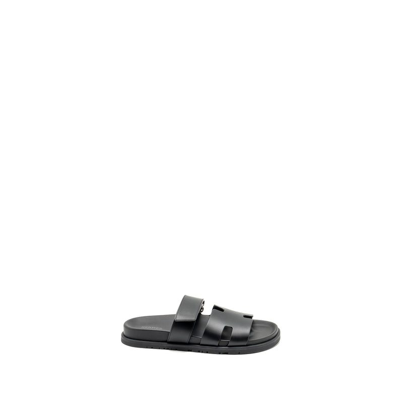 Hermes Size 39 Homme Chypre Sandals Black