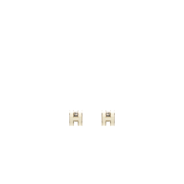 Hermes pop H earrings blanc SHW