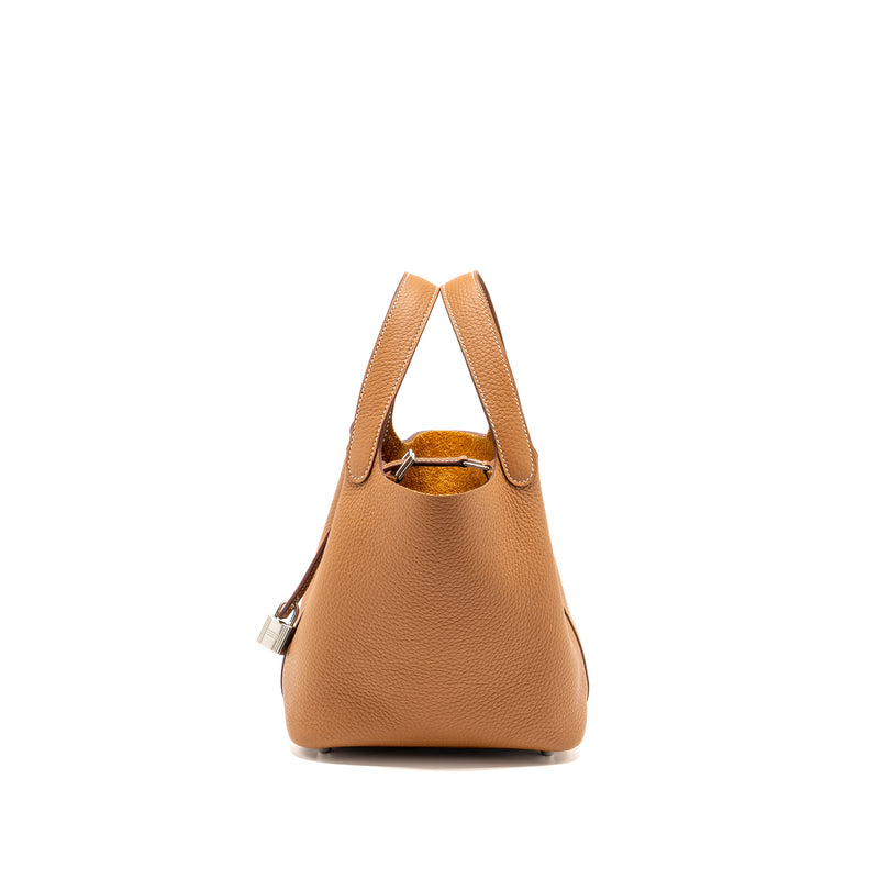 Hermes Picotin 18 Lock Bag Clemence Gold SHW STAMP B