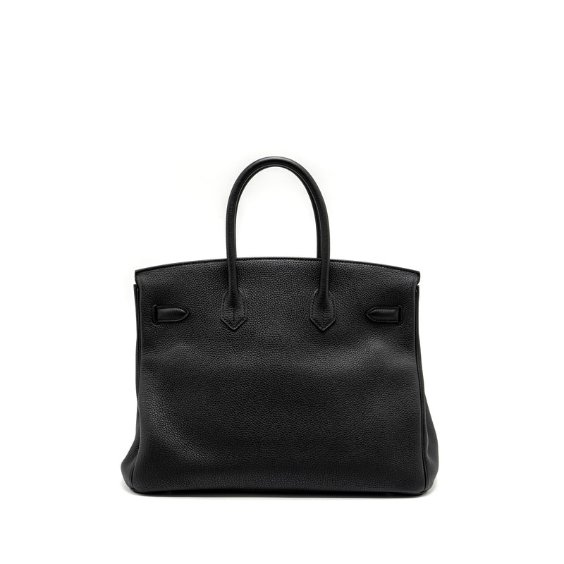 Hermes birkin 35 togo black SHW stamp C