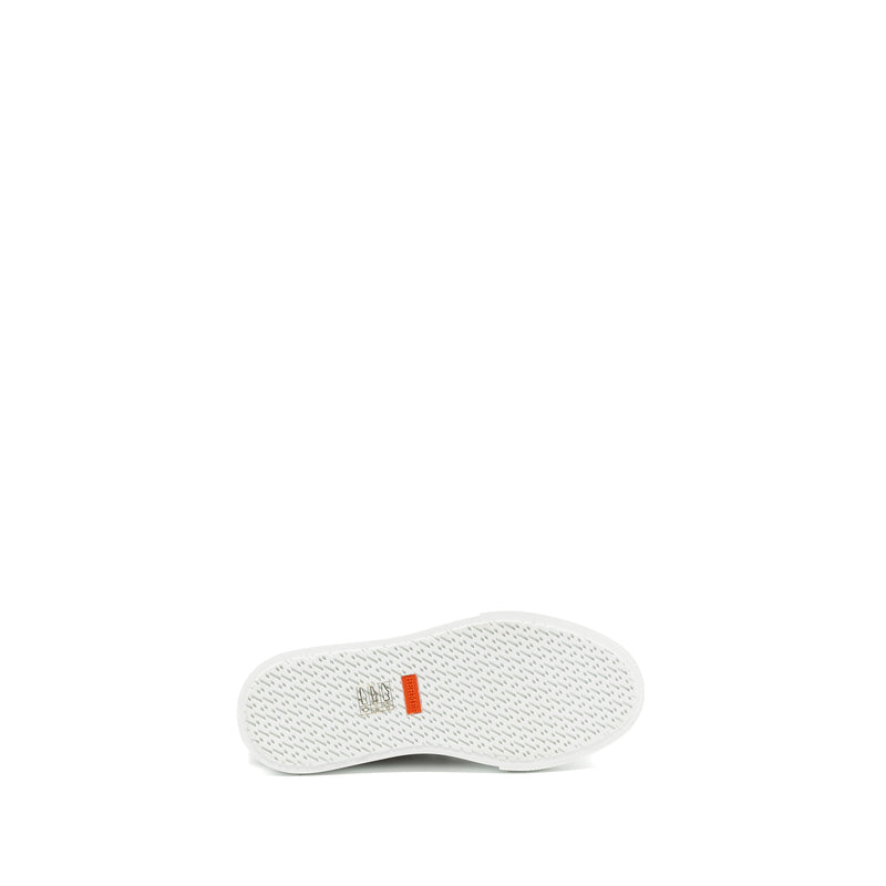 Hermes size 37 get sneaker calfskin / canvas prunoir / blanc