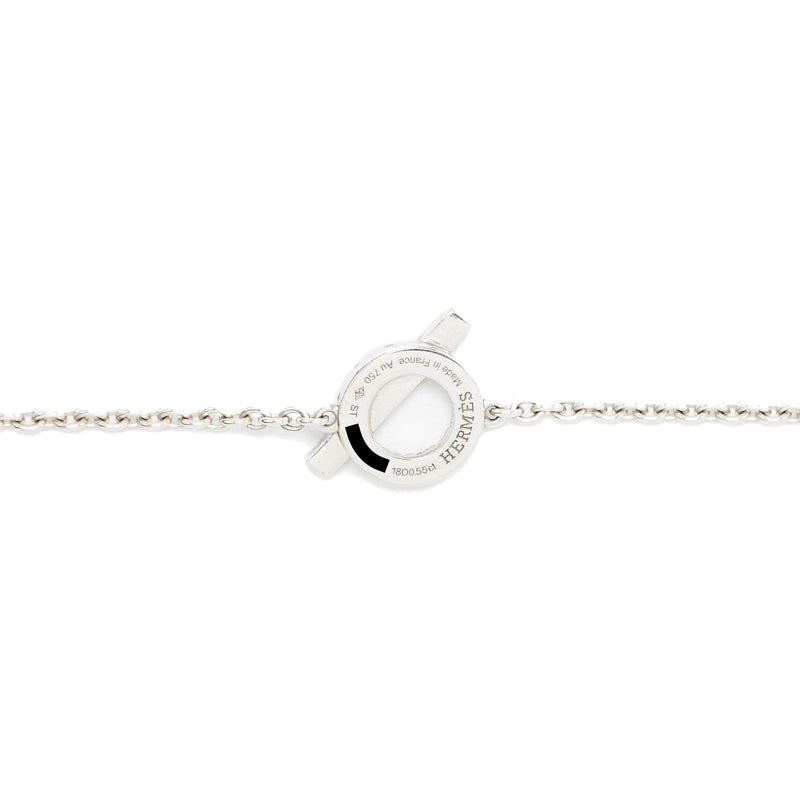 Hermes Size ST Finesse Bracelet White Gold Diamonds