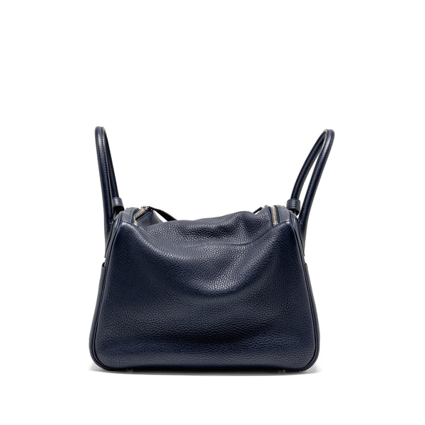 Hermes Lindy 30 Clemence blue nuit SHW stamp T