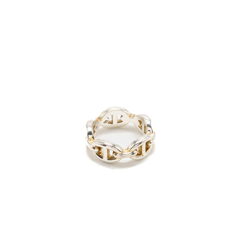 Hermes Size 50 Chaine D’ancre enchainee ring sterling silver