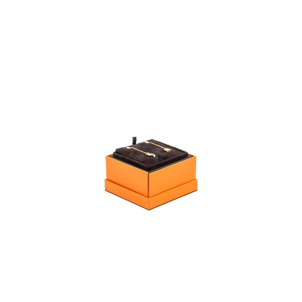 HERMES Kelly Clochette Earrings Rose Gold